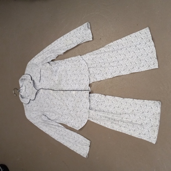 Character Black and White, Long Sleeve, Button Down, Top and Bottom Pajama Set - Picture 3 of 14